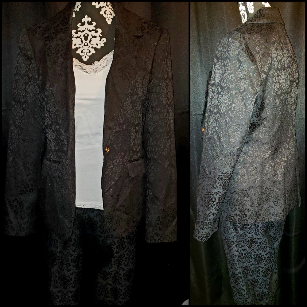 Dana Buchman Baroque Damask Jacket and Pants Suit